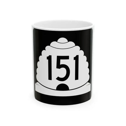 Utah SR 151 (Utah) (Road Sign) White Coffee Mug 11oz - Go Mug Yourself