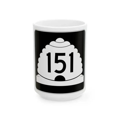 Utah SR 151 (Utah) (Road Sign) White Coffee Mug 15oz - Go Mug Yourself