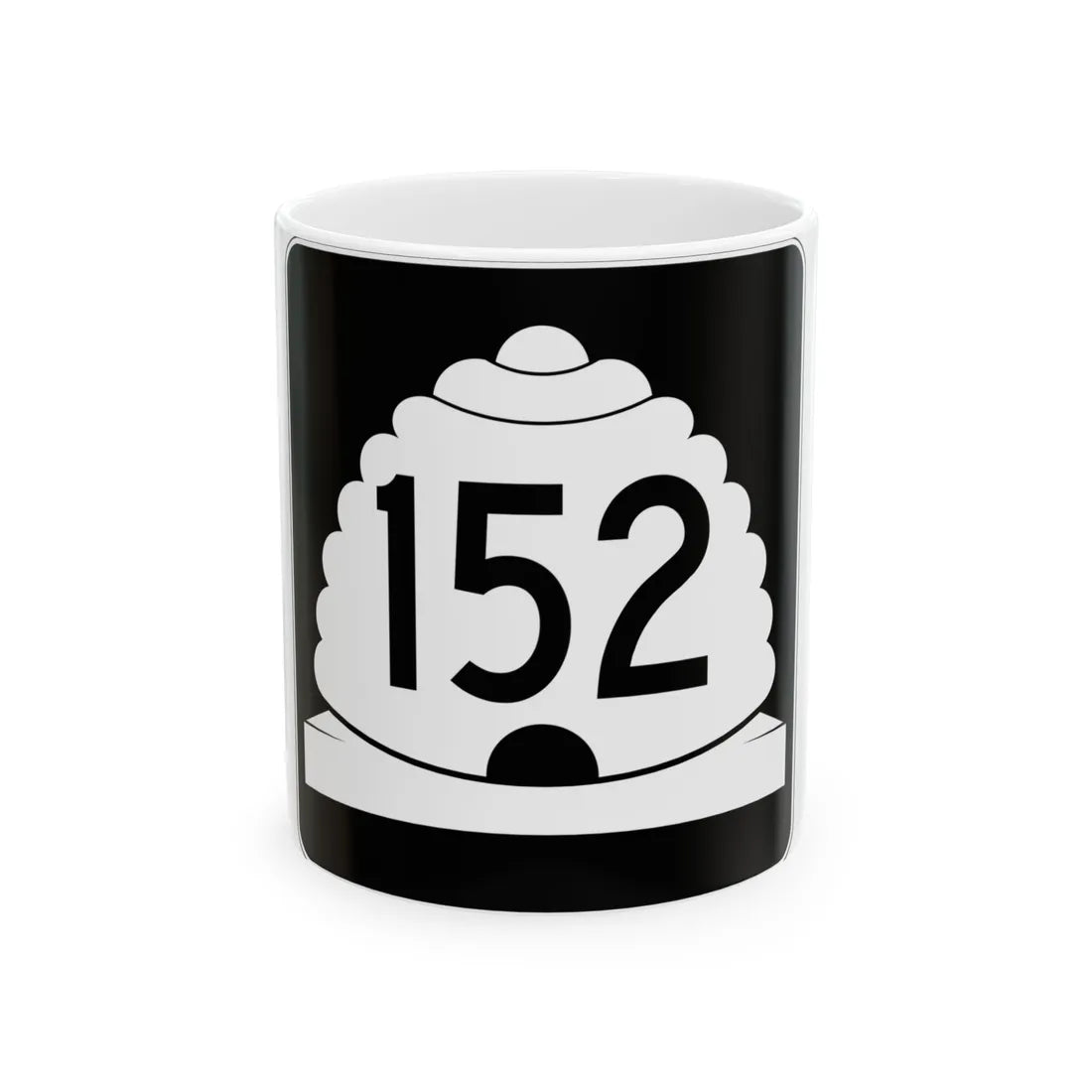 Utah SR 152 (Utah) (Road Sign) White Coffee Mug 11oz - Go Mug Yourself