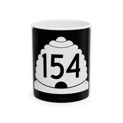 Utah SR 154 (Utah) (Road Sign) White Coffee Mug 11oz - Go Mug Yourself