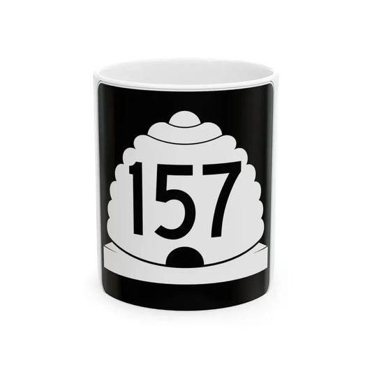 Utah SR 157 (Utah) (Road Sign) White Coffee Mug 11oz - Go Mug Yourself
