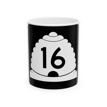 Utah SR 16 (Utah) (Road Sign) White Coffee Mug 11oz - Go Mug Yourself