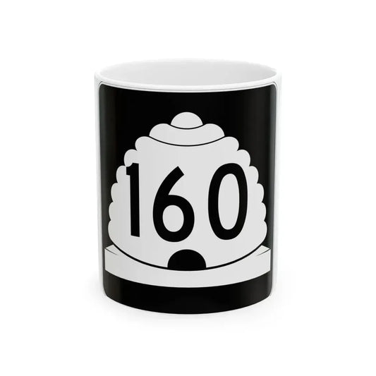 Utah SR 160 (Utah) (Road Sign) White Coffee Mug 11oz - Go Mug Yourself