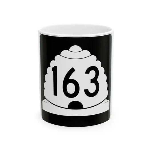 Utah SR 163 (Utah) (Road Sign) White Coffee Mug 11oz - Go Mug Yourself