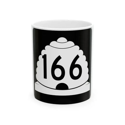 Utah SR 166 (Utah) (Road Sign) White Coffee Mug 11oz - Go Mug Yourself