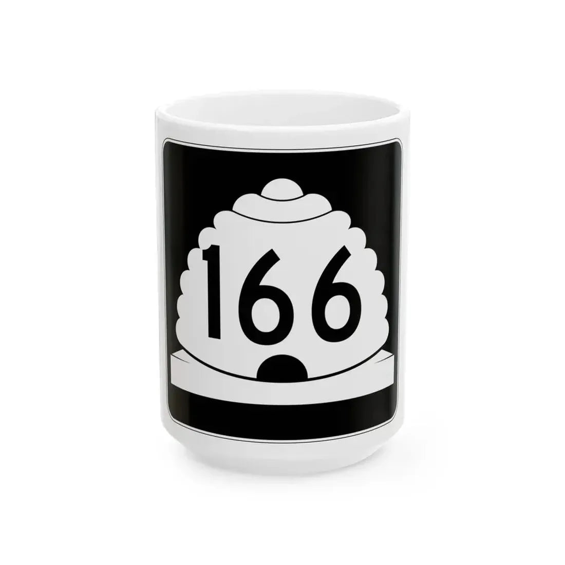 Utah SR 166 (Utah) (Road Sign) White Coffee Mug 15oz - Go Mug Yourself