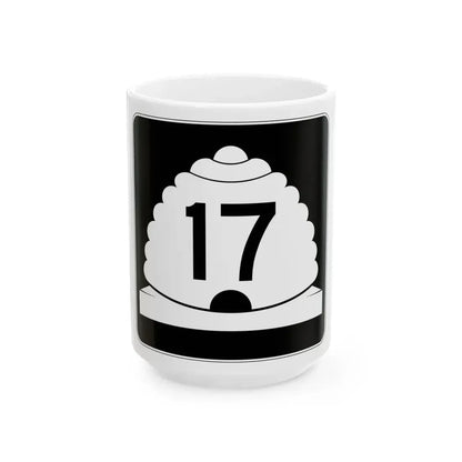 Utah SR 17 (Utah) (Road Sign) White Coffee Mug 15oz - Go Mug Yourself