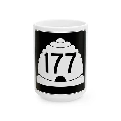 Utah SR 177 (Utah) (Road Sign) White Coffee Mug 15oz - Go Mug Yourself