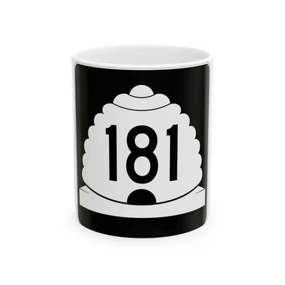 Utah SR 181 (Utah) (Road Sign) White Coffee Mug 11oz - Go Mug Yourself