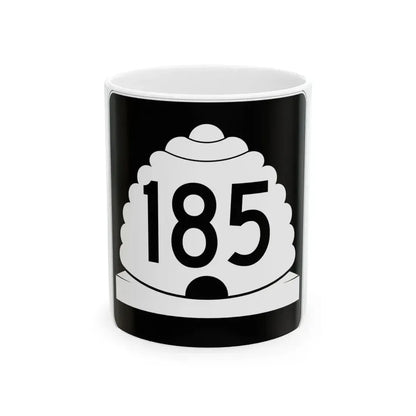 Utah SR 185 (Utah) (Road Sign) White Coffee Mug 11oz - Go Mug Yourself