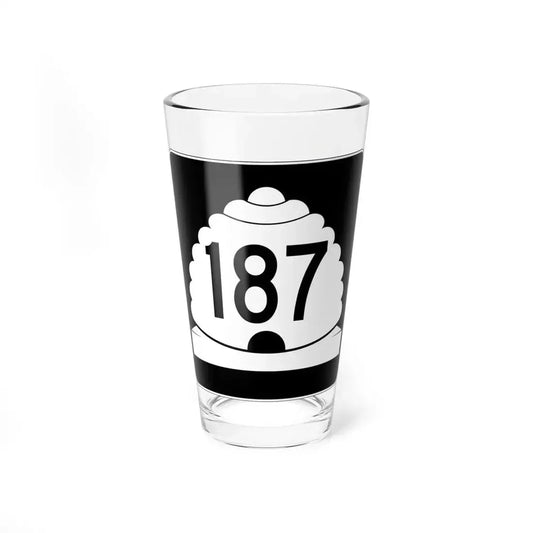 Utah SR 187 (Utah) (Road Sign) Pint Glass 16oz 16oz - Go Mug Yourself