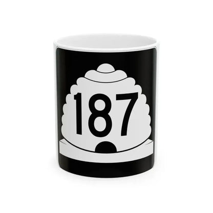 Utah SR 187 (Utah) (Road Sign) White Coffee Mug 11oz - Go Mug Yourself