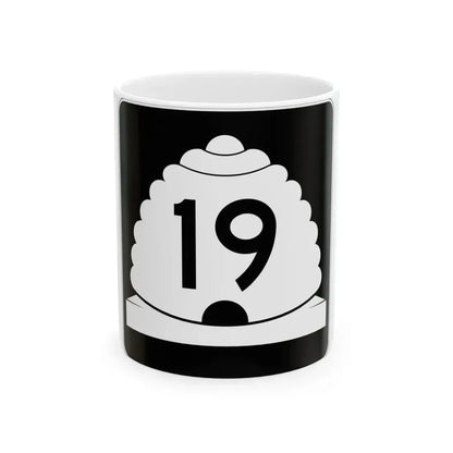 Utah SR 19 (Utah) (Road Sign) White Coffee Mug 11oz - Go Mug Yourself