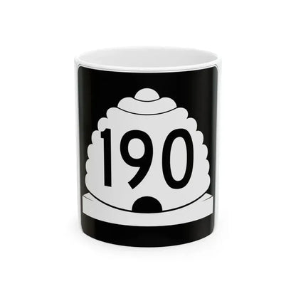 Utah SR 190 (Utah) (Road Sign) White Coffee Mug 11oz - Go Mug Yourself