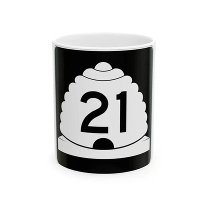 Utah SR 21 (Utah) (Road Sign) White Coffee Mug 11oz - Go Mug Yourself