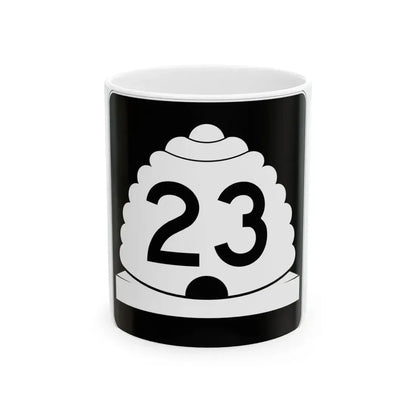 Utah SR 23 (Utah) (Road Sign) White Coffee Mug 11oz - Go Mug Yourself