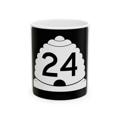 Utah SR 24 (Utah) (Road Sign) White Coffee Mug 11oz - Go Mug Yourself