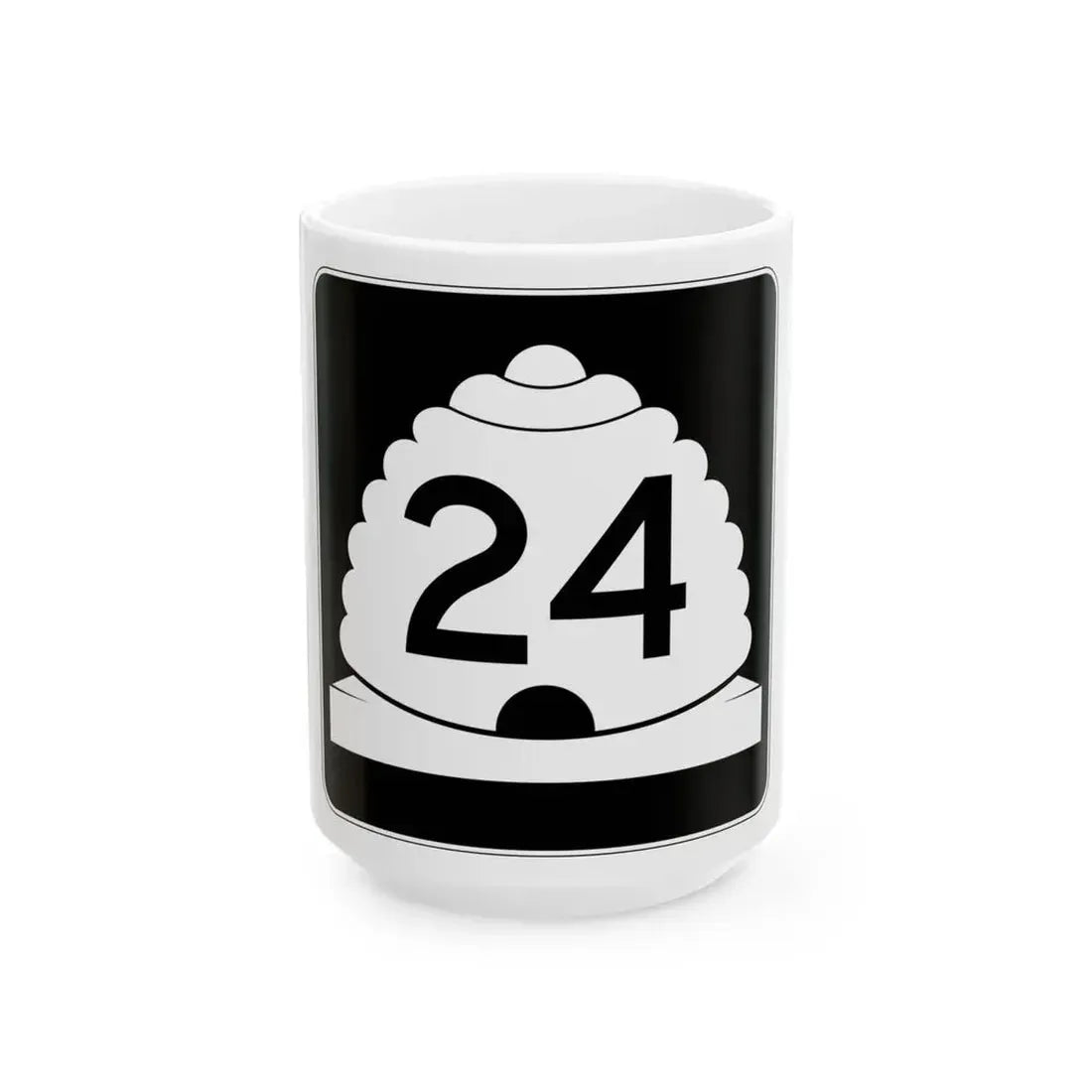 Utah SR 24 (Utah) (Road Sign) White Coffee Mug 15oz - Go Mug Yourself