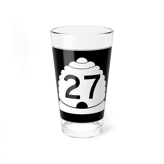 Utah SR 27 (Utah) (Road Sign) Pint Glass 16oz 16oz - Go Mug Yourself