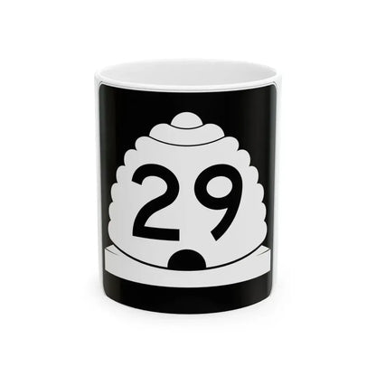 Utah SR 29 (Utah) (Road Sign) White Coffee Mug 11oz - Go Mug Yourself