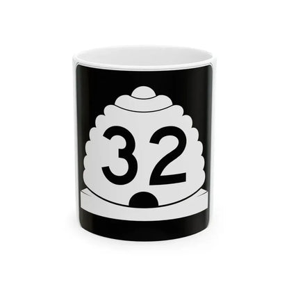 Utah SR 32 (Utah) (Road Sign) White Coffee Mug 11oz - Go Mug Yourself