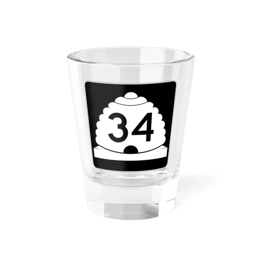 Utah SR 34 (Utah) (Road Sign) Shot Glass 1.5oz 1.5oz - Go Mug Yourself