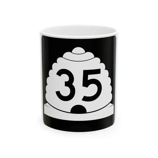 Utah SR 35 (Utah) (Road Sign) White Coffee Mug 11oz - Go Mug Yourself
