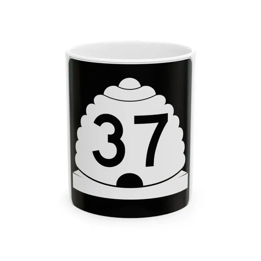 Utah SR 37 (Utah) (Road Sign) White Coffee Mug 11oz - Go Mug Yourself