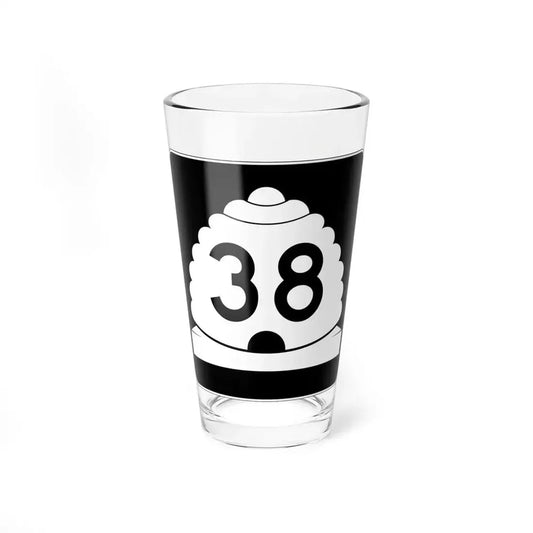 Utah SR 38 (Utah) (Road Sign) Pint Glass 16oz 16oz - Go Mug Yourself