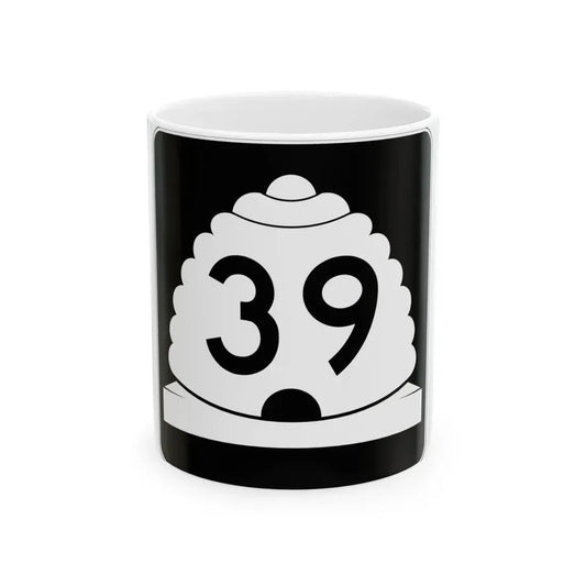 Utah SR 39 (Utah) (Road Sign) White Coffee Mug 11oz - Go Mug Yourself