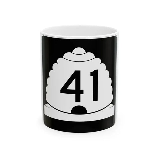 Utah SR 41 (Utah) (Road Sign) White Coffee Mug 11oz - Go Mug Yourself