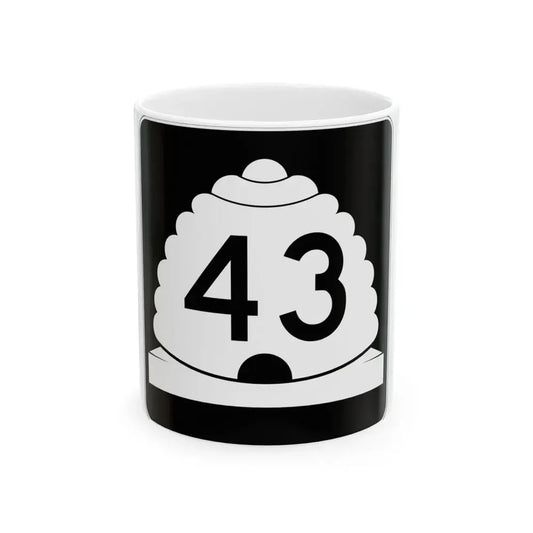 Utah SR 43 (Utah) (Road Sign) White Coffee Mug 11oz - Go Mug Yourself