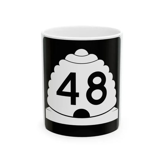 Utah SR 48 (Utah) (Road Sign) White Coffee Mug 11oz - Go Mug Yourself