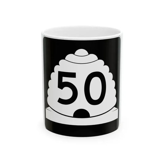 Utah SR 50 (Utah) (Road Sign) White Coffee Mug 11oz - Go Mug Yourself