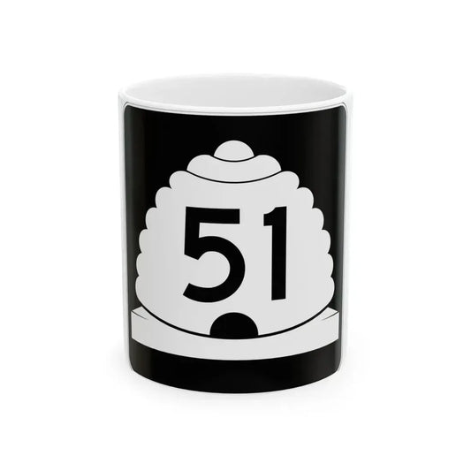 Utah SR 51 (Utah) (Road Sign) White Coffee Mug 11oz - Go Mug Yourself