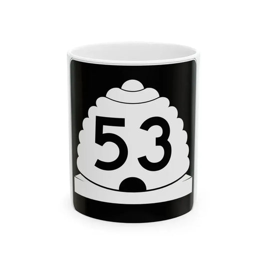 Utah SR 53 (Utah) (Road Sign) White Coffee Mug 11oz - Go Mug Yourself
