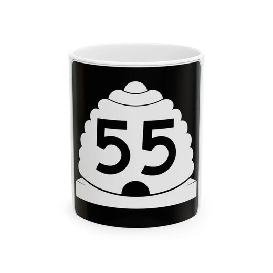 Utah SR 55 (Utah) (Road Sign) White Coffee Mug 11oz - Go Mug Yourself