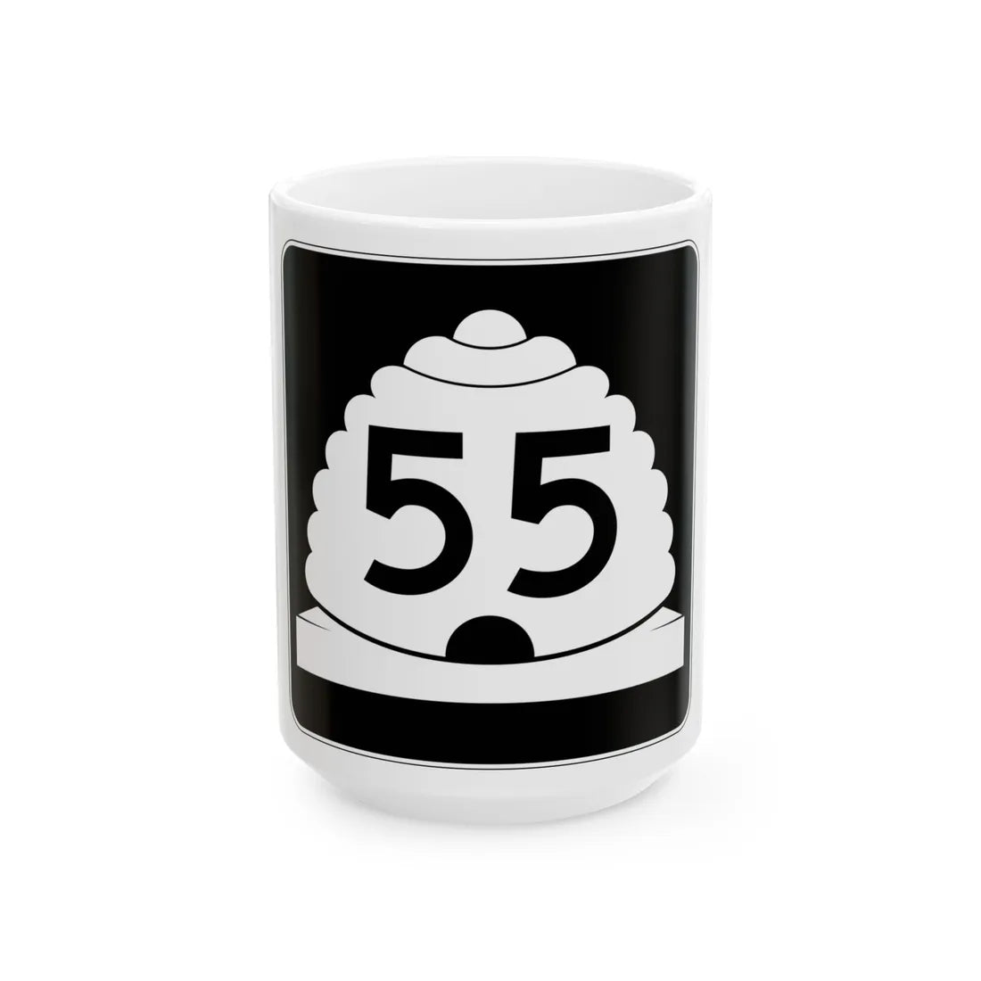 Utah SR 55 (Utah) (Road Sign) White Coffee Mug 15oz - Go Mug Yourself