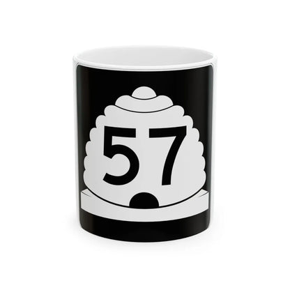 Utah SR 57 (Utah) (Road Sign) White Coffee Mug 11oz - Go Mug Yourself