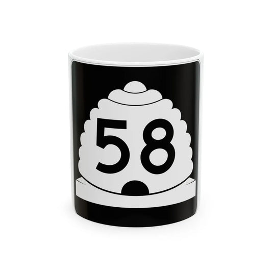 Utah SR 58 (Utah) (Road Sign) White Coffee Mug 11oz - Go Mug Yourself