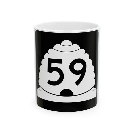 Utah SR 59 (Utah) (Road Sign) White Coffee Mug 11oz - Go Mug Yourself