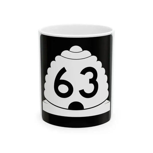 Utah SR 63 (Utah) (Road Sign) White Coffee Mug 11oz - Go Mug Yourself
