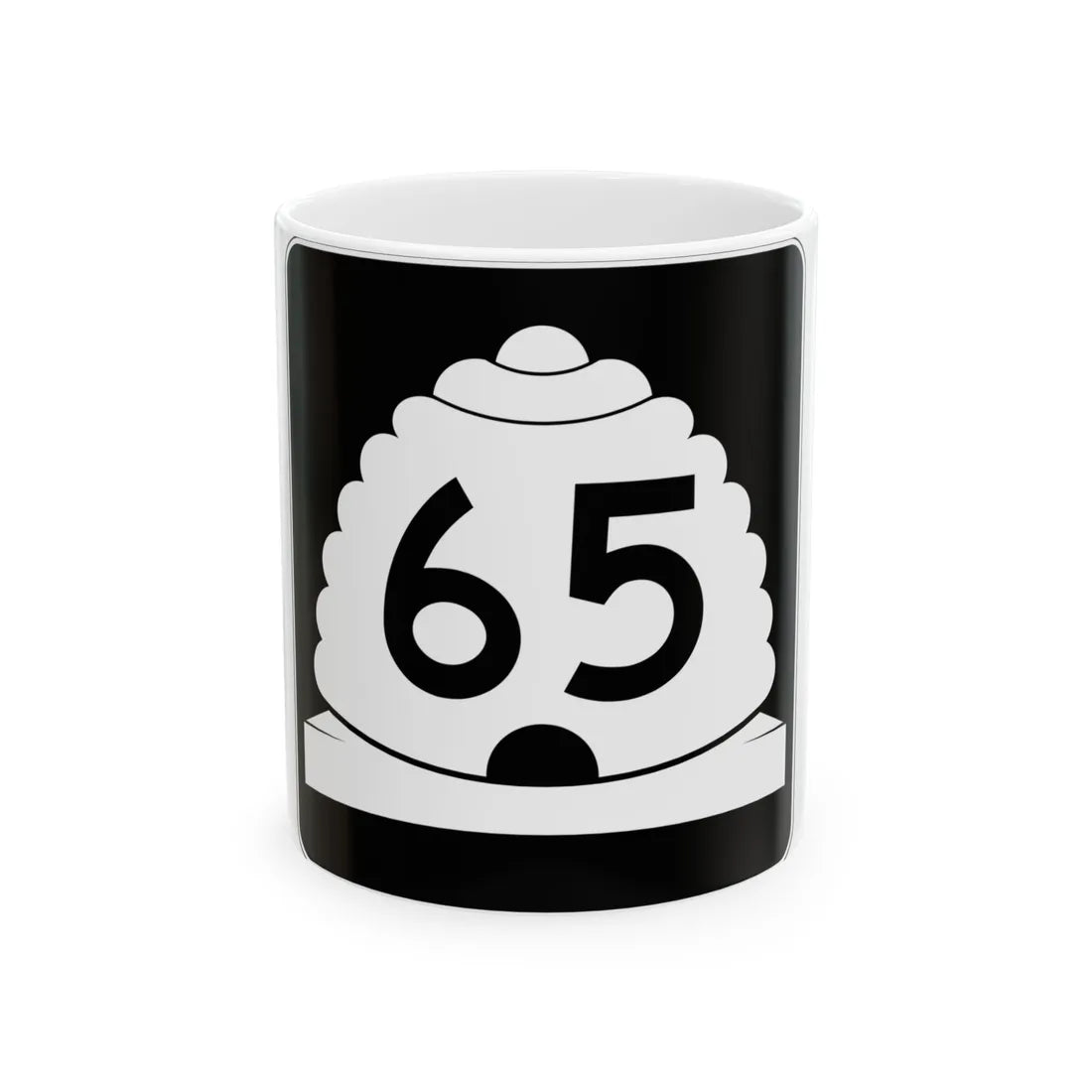 Utah SR 65 (Utah) (Road Sign) White Coffee Mug 11oz - Go Mug Yourself