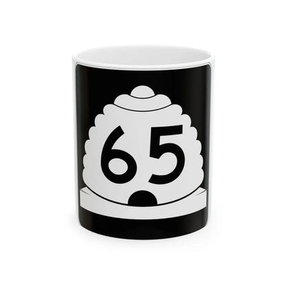 Utah SR 65 (Utah) (Road Sign) White Coffee Mug 11oz - Go Mug Yourself