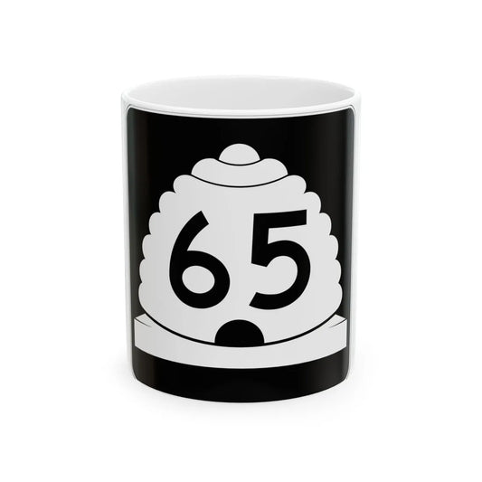 Utah SR 65 (Utah) (Road Sign) White Coffee Mug 11oz - Go Mug Yourself