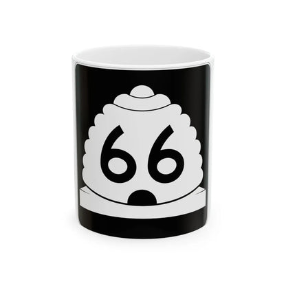 Utah SR 66 (Utah) (Road Sign) White Coffee Mug 11oz - Go Mug Yourself