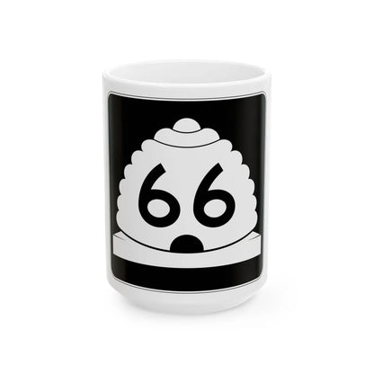 Utah SR 66 (Utah) (Road Sign) White Coffee Mug 15oz - Go Mug Yourself
