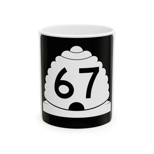 Utah SR 67 (Utah) (Road Sign) White Coffee Mug 11oz - Go Mug Yourself