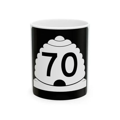 Utah SR 70 (Utah) (Road Sign) White Coffee Mug 11oz - Go Mug Yourself