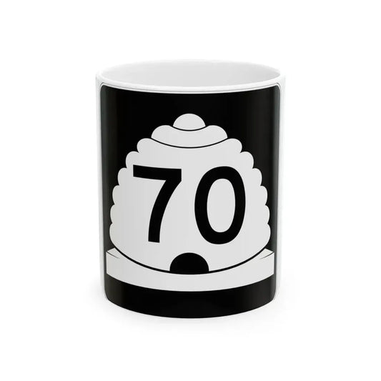 Utah SR 70 (Utah) (Road Sign) White Coffee Mug 11oz - Go Mug Yourself